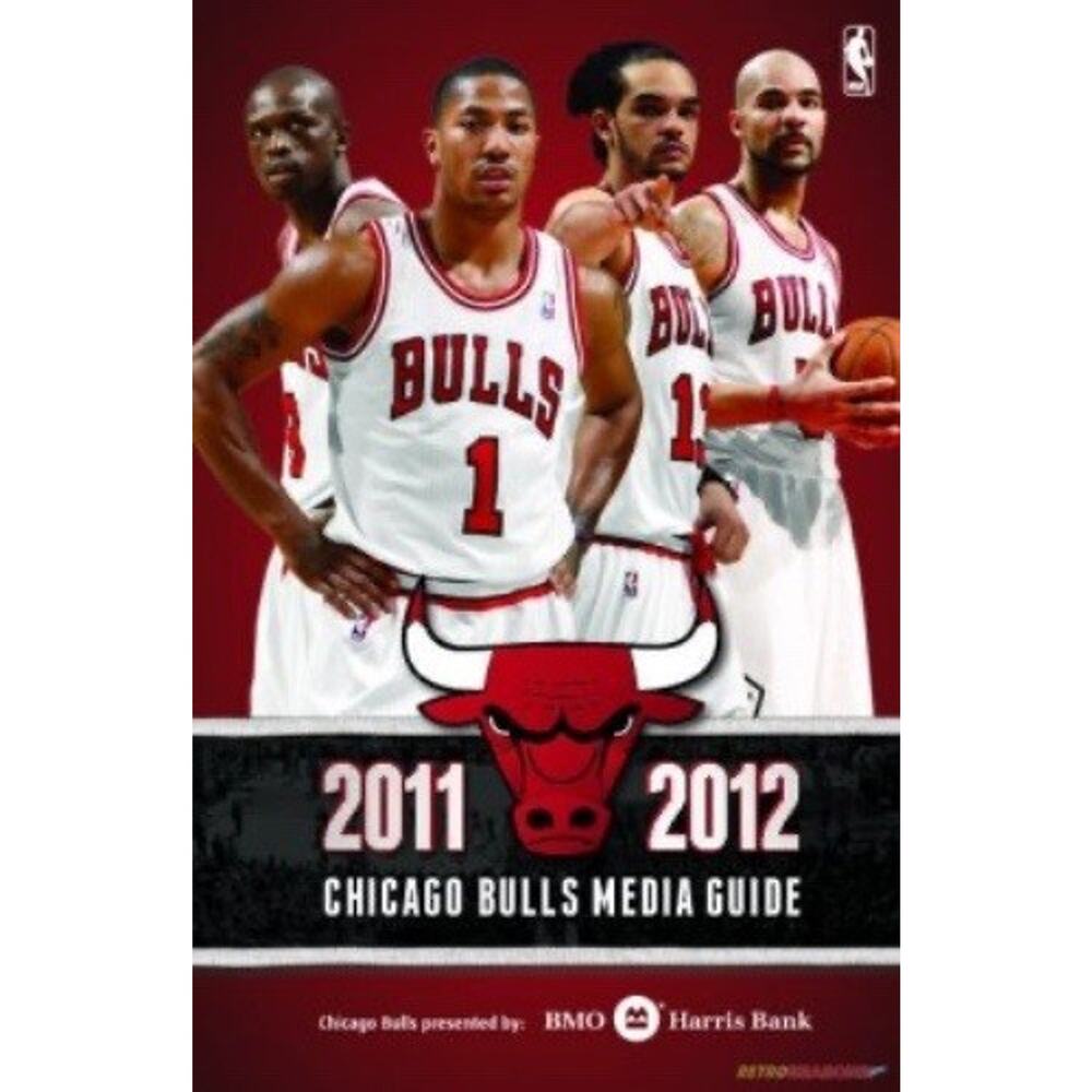 Chicago Bulls Media Guide 2011-2012 NBA Team Cover On 12x8in Metal Sign